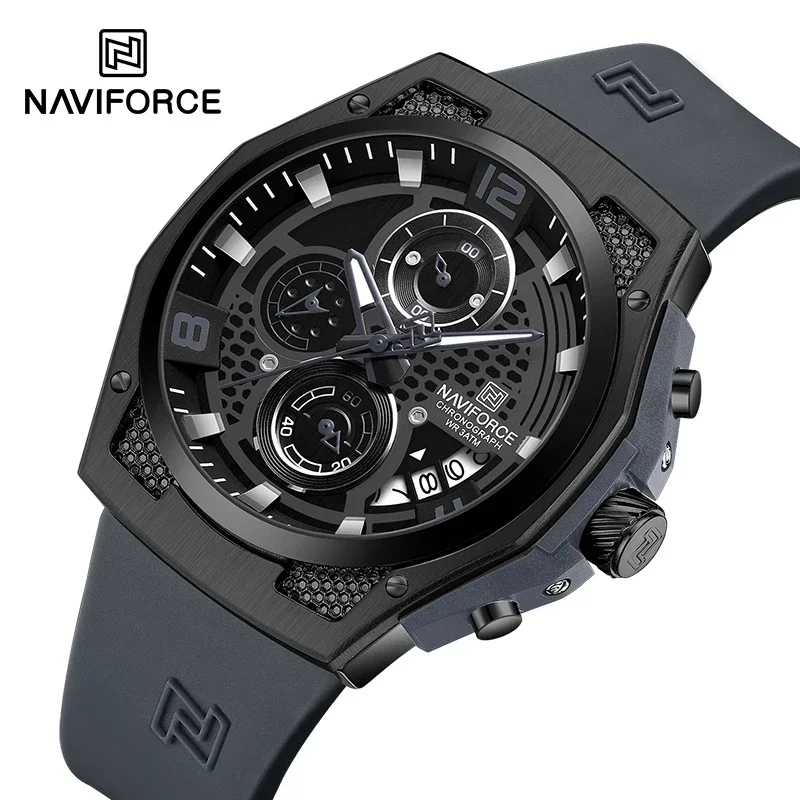 Silicone Sport Band - NAVIFORCE NF8051T Orologi da uomo dal