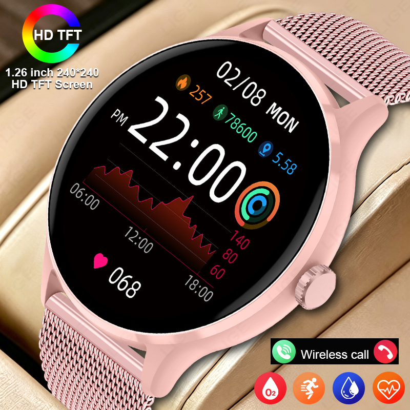 Smartwatch Ladies Watches For Women - LIGE Orologio Smart Band impermeabile da