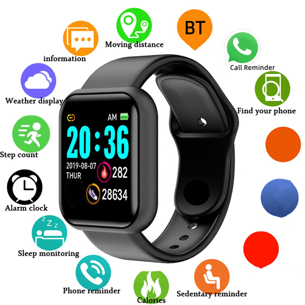 Smartwatch Health Watches For Men - Orologi intelligenti da uomo Schermo a