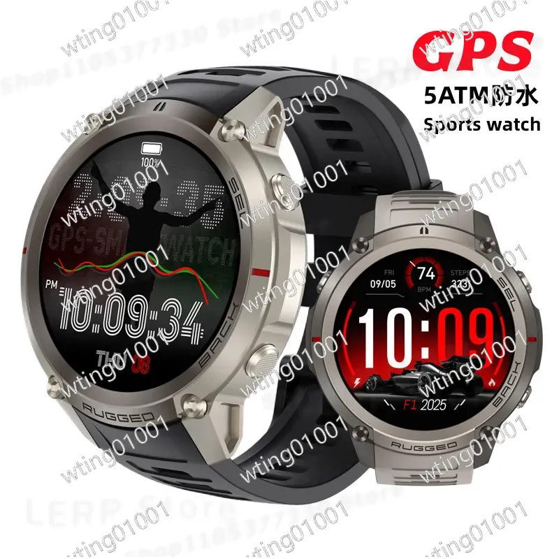 Heart Rate Gps Watch - Smartwatch DM59 con Chiamata Bluetooth, Impermeabile