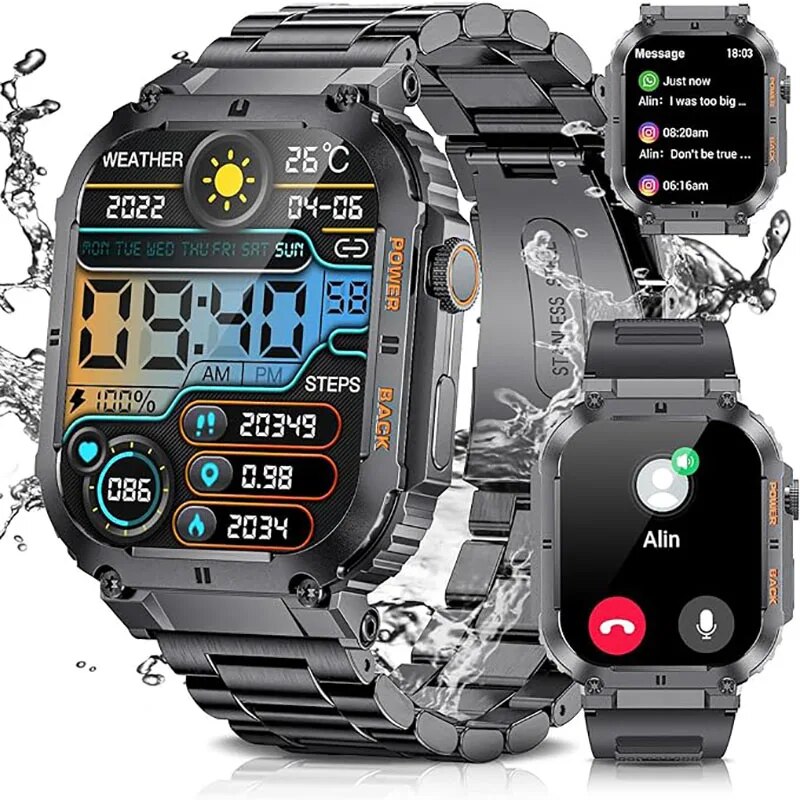 Smartwatch Watches With Bluetooth - LIGE Outdoor Sports Fitness Smartwatch per