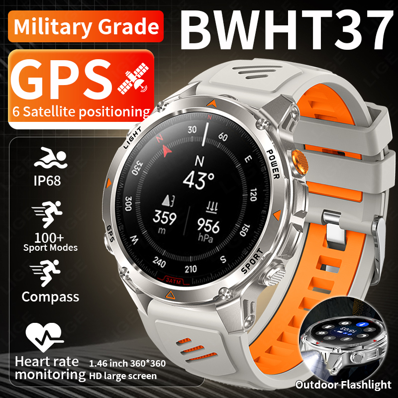 Smartwatch Watches With Bluetooth - LIGE Robusto GPS Track Astuto Della