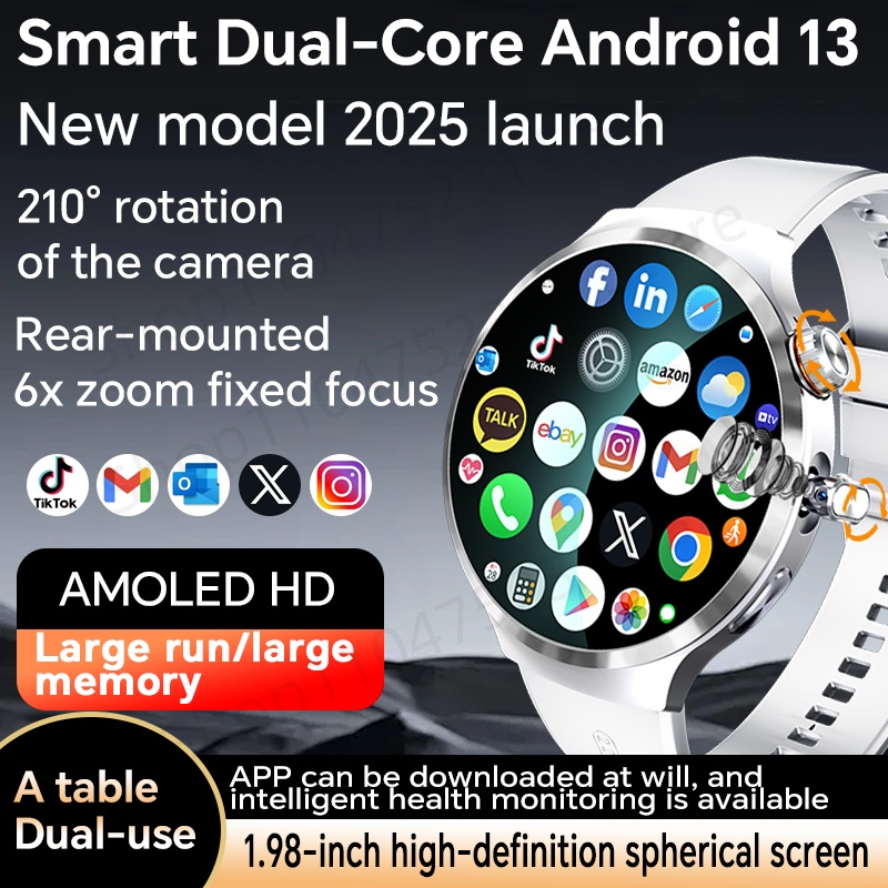 Smartwatch New Watches 2025 - Smartwatch con ampio schermo Amoled da