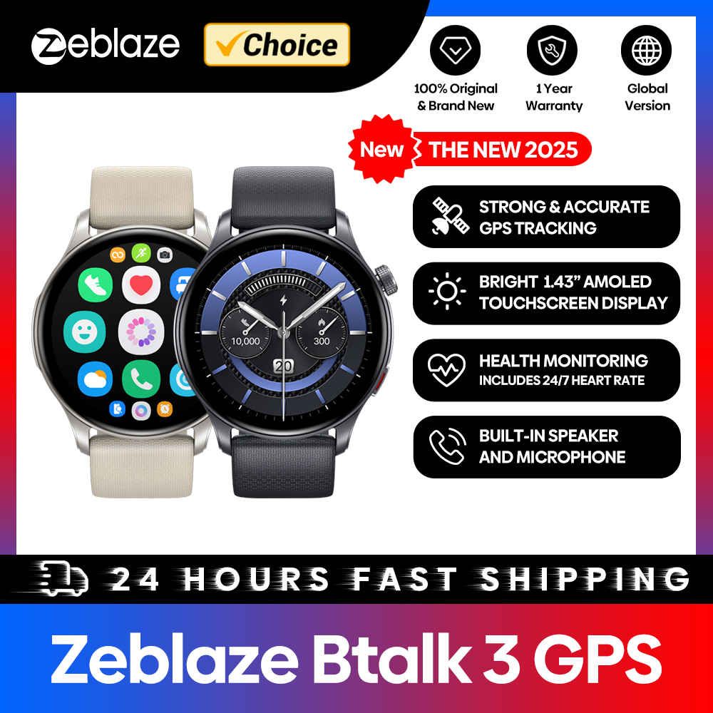 Heart Rate Gps Watch - Nuovo Zeblaze Btalk 3 GPS Smartwatch