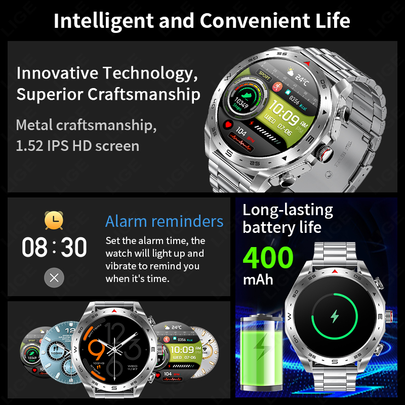 Auricolari TWS LIGE, Cuffie Bl - Smartwatch Noise Watches For Men recensione e prezzo