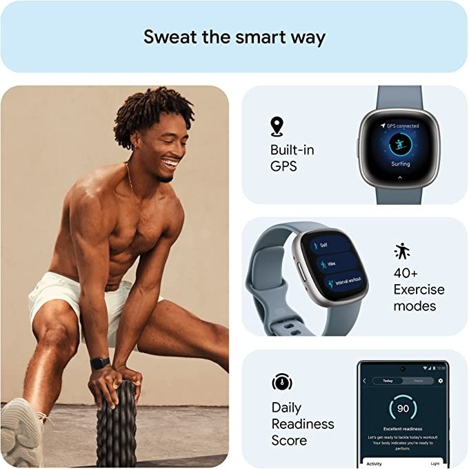 Fitbit Versa 4 Smart Watch Loc - Heart Rate Gps Watch recensione e prezzo
