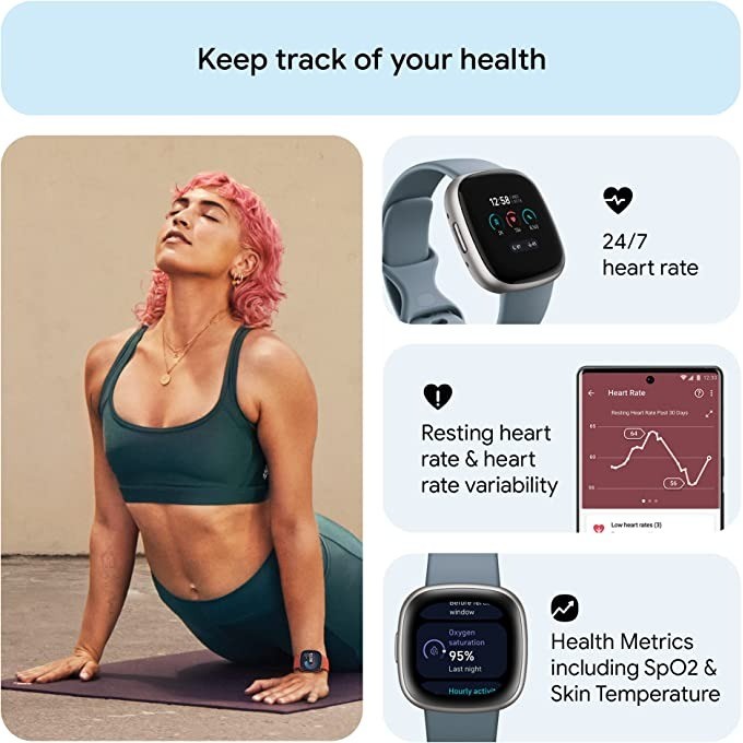 Fitbit Versa 4 Smart Watch Loc - Heart Rate Gps Watch recensione e prezzo