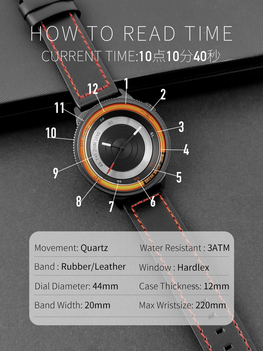 BREAK Black Camera Series uomo - Silicone Sport Band recensione e prezzo