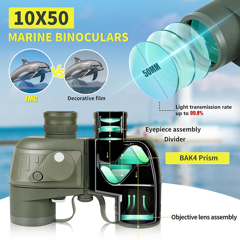 Binocolo 10x50 Marino Militare - Tide Watch Surf recensione e prezzo