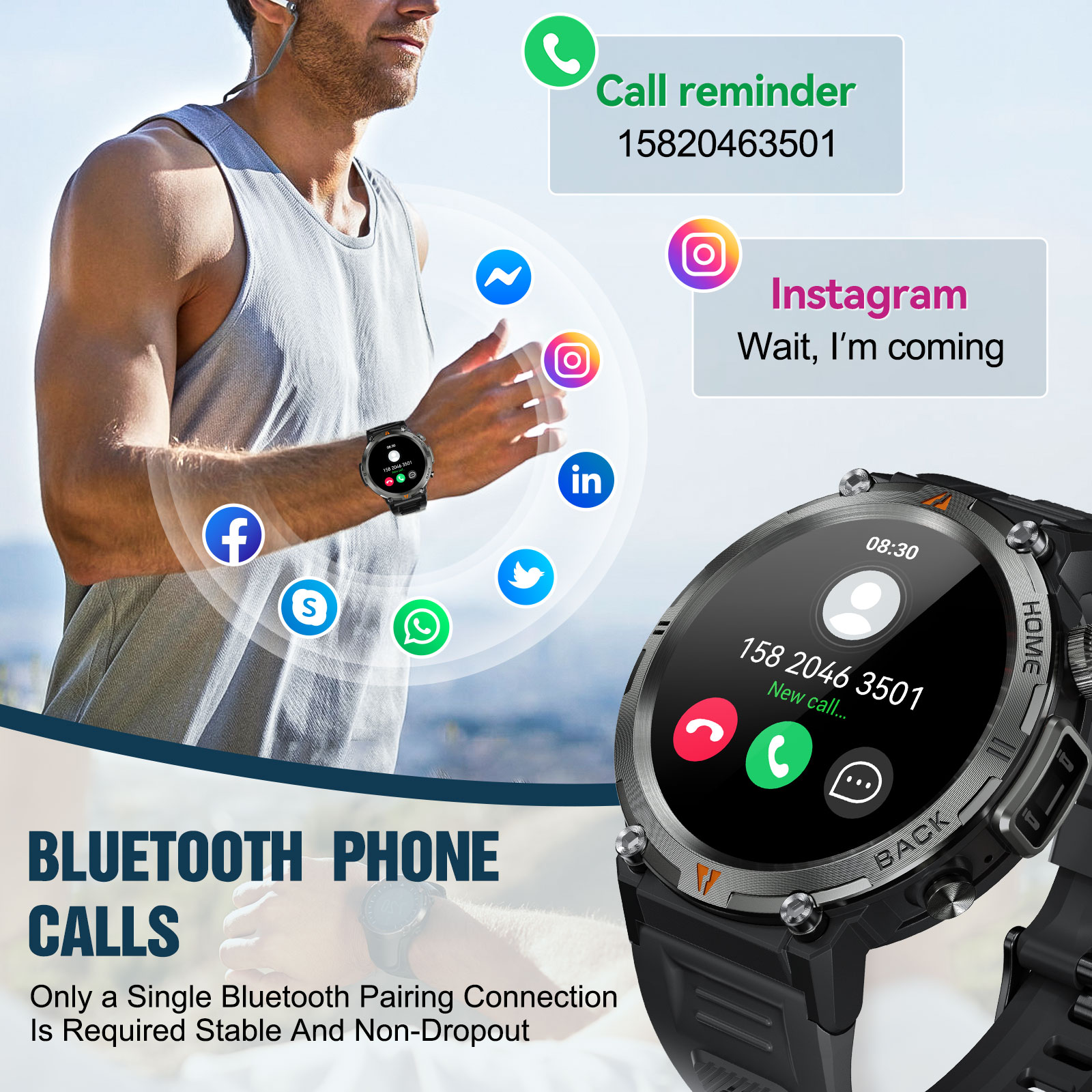 EIGIIS KE3 Chiamata Bluetooth  - Smartwatch Health Watches For Men recensione e prezzo